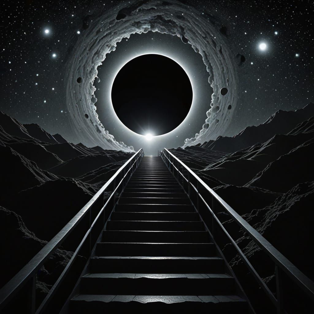 Stairway to Parallel Universe Under Black Sun