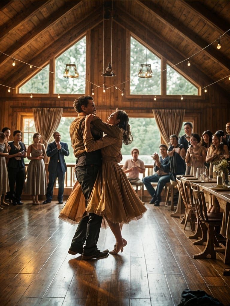 Passionate Dance Scene at the Lake House