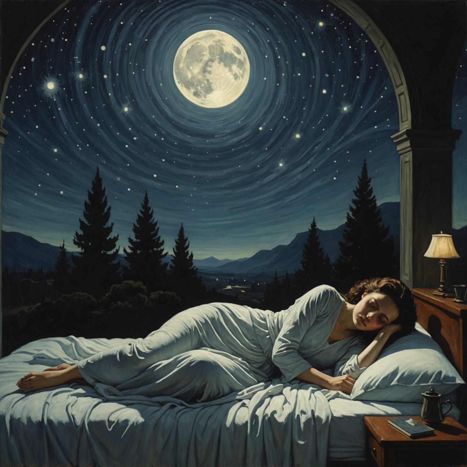 Surreal Image of Somnambulism Concept