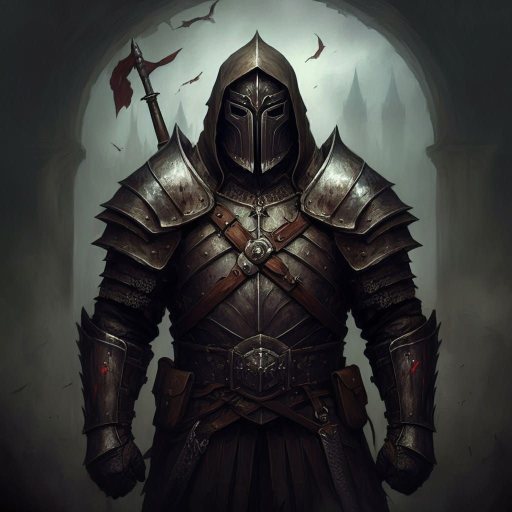 Grimdark Fantasy Landscape in Dark Muted Colors