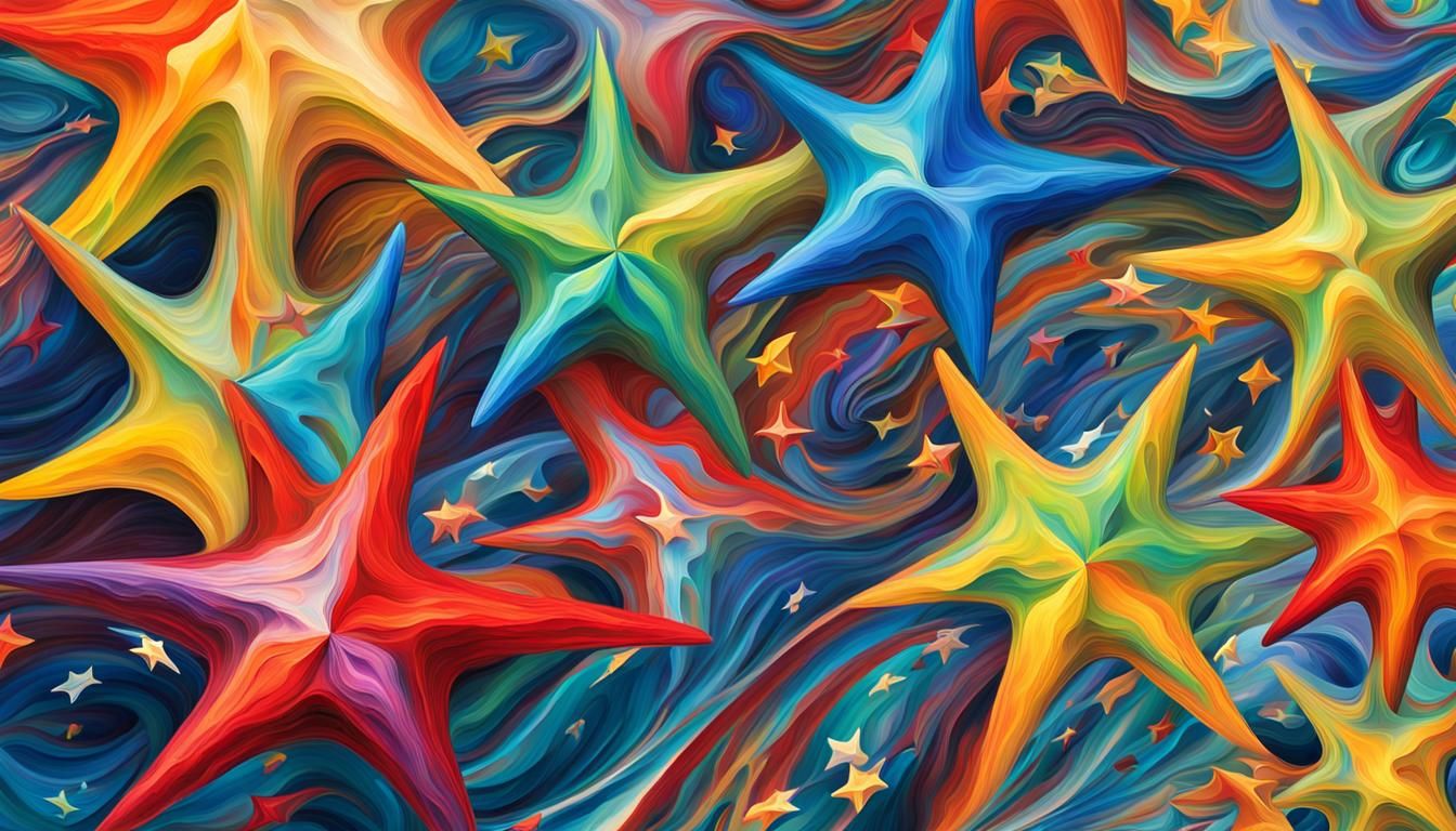 Abstract Expressionist Starscape in Oil Paint Style