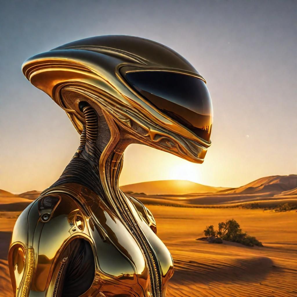 Beautiful Alien Being in Golden Hour Lighting