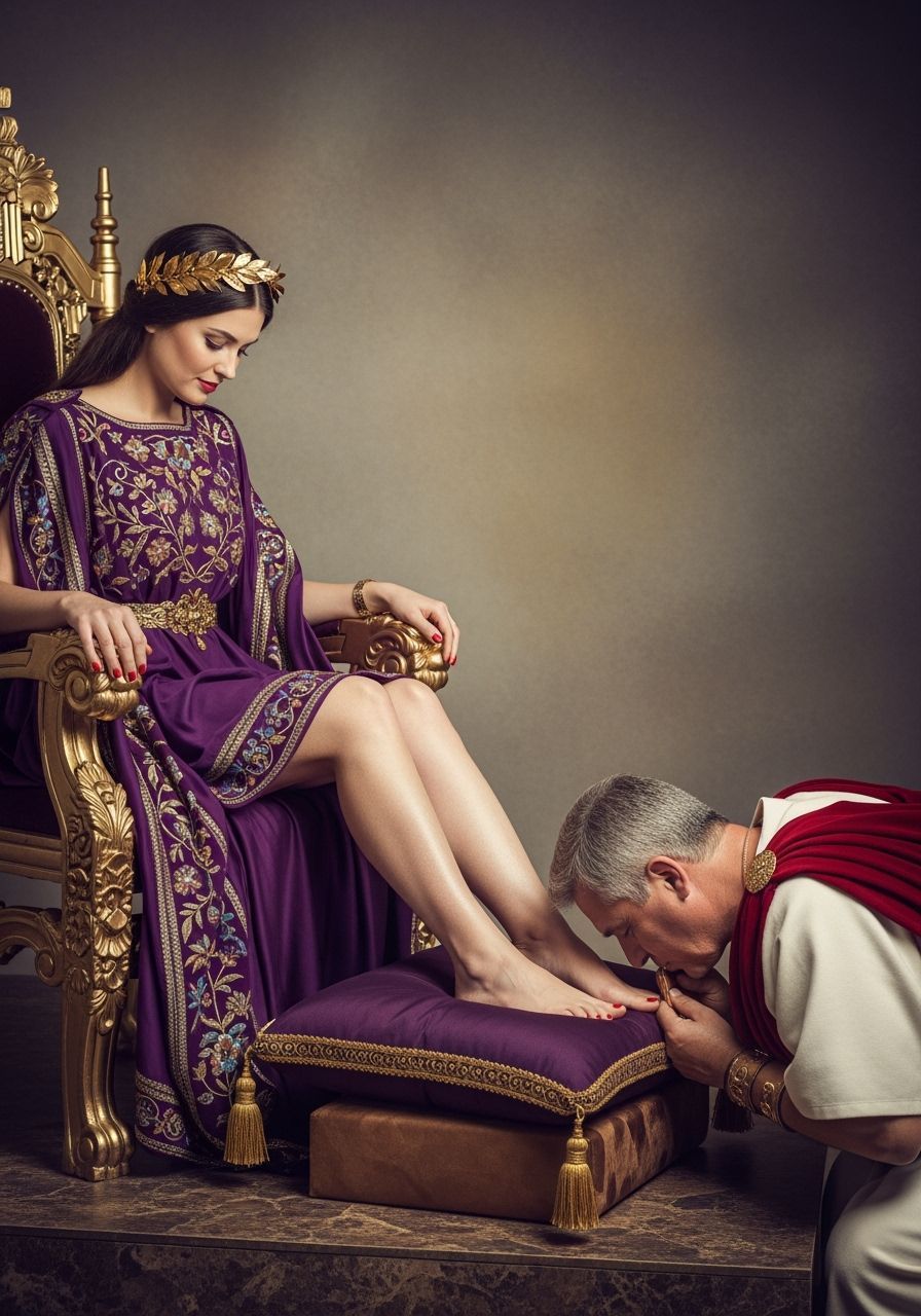 Empress on Gold Throne: A Classical Photograph