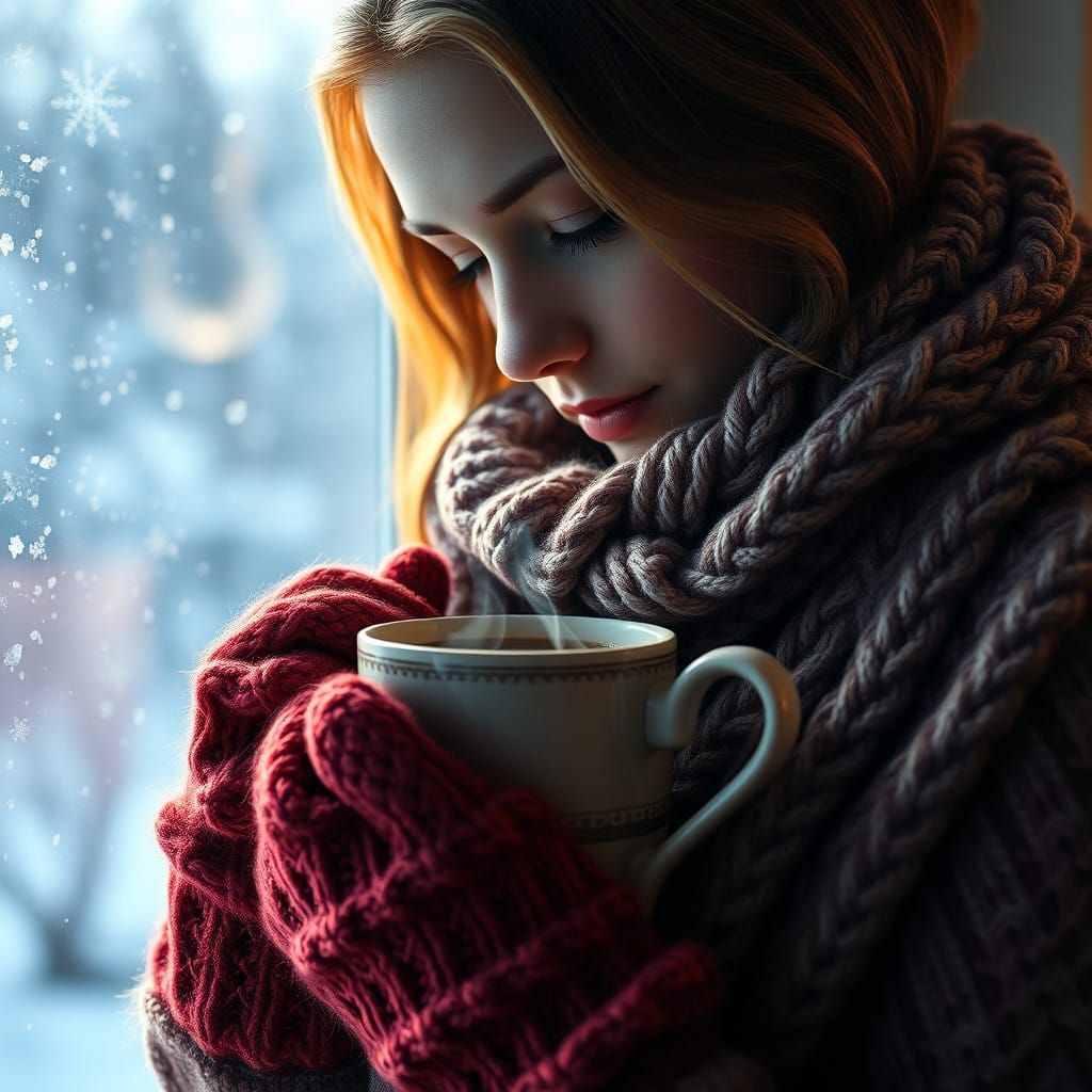 Cozy Winter Morning in Golden Light