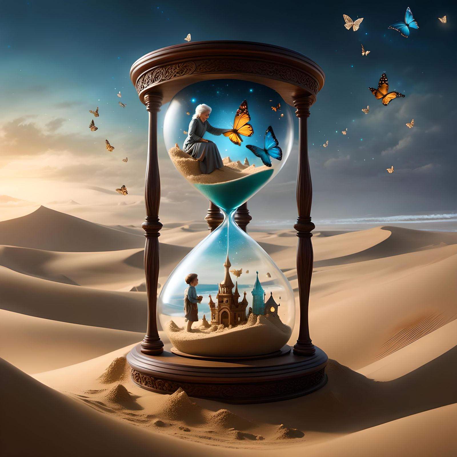 Hourglass: Generations and Transformations