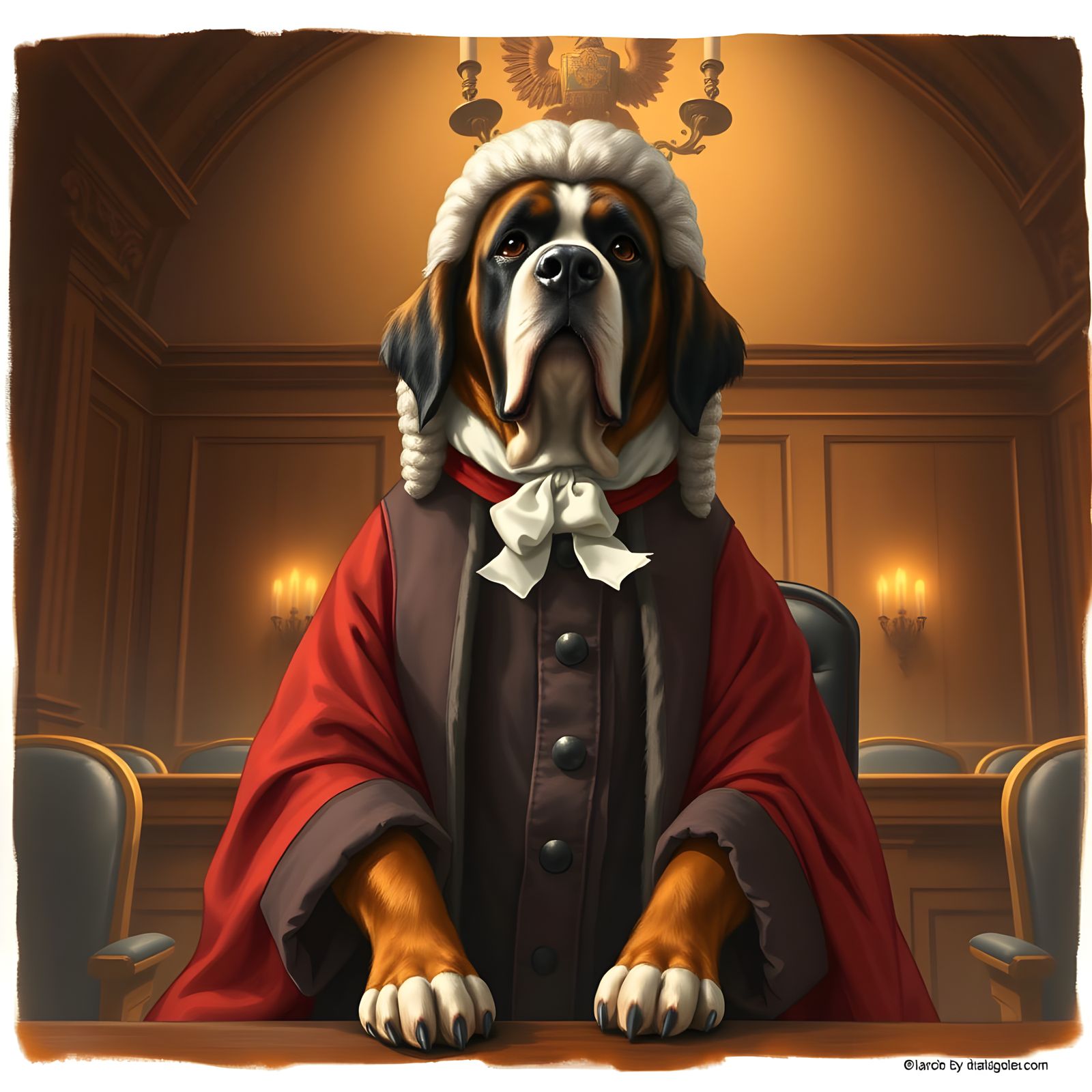 St Bernard Judge in Full Judicial Regalia