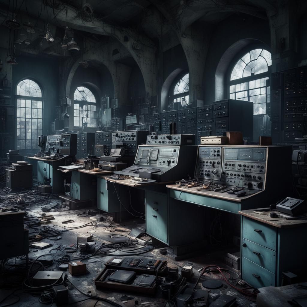 Abandoned 1950s Lab in Castle: Digital Matte Painting