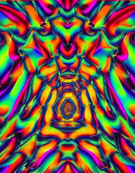 Psychedelic Liquid Reflections in 3D Optical Illusions