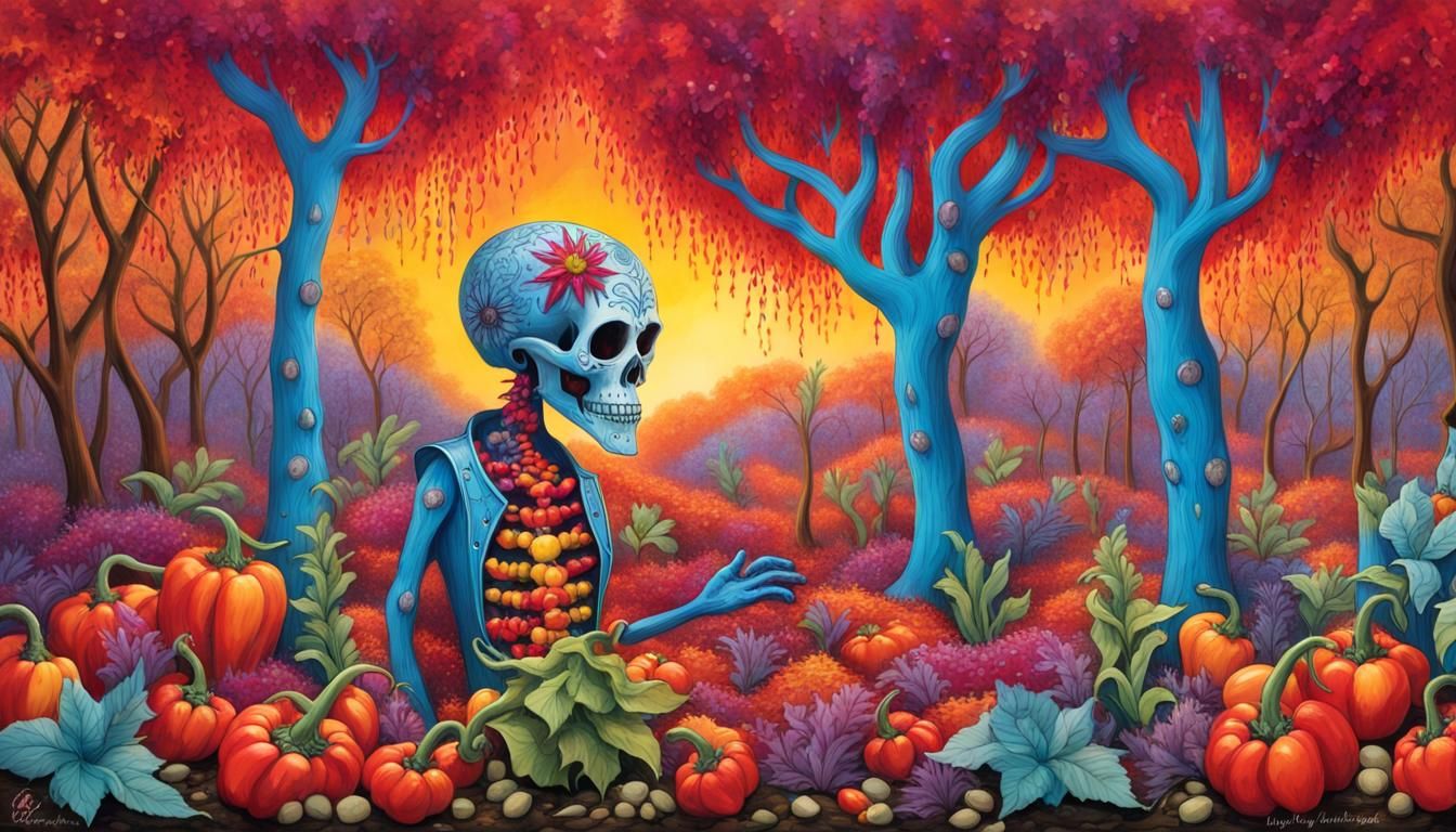 Enchanted Chile Pepper Forest of the Future