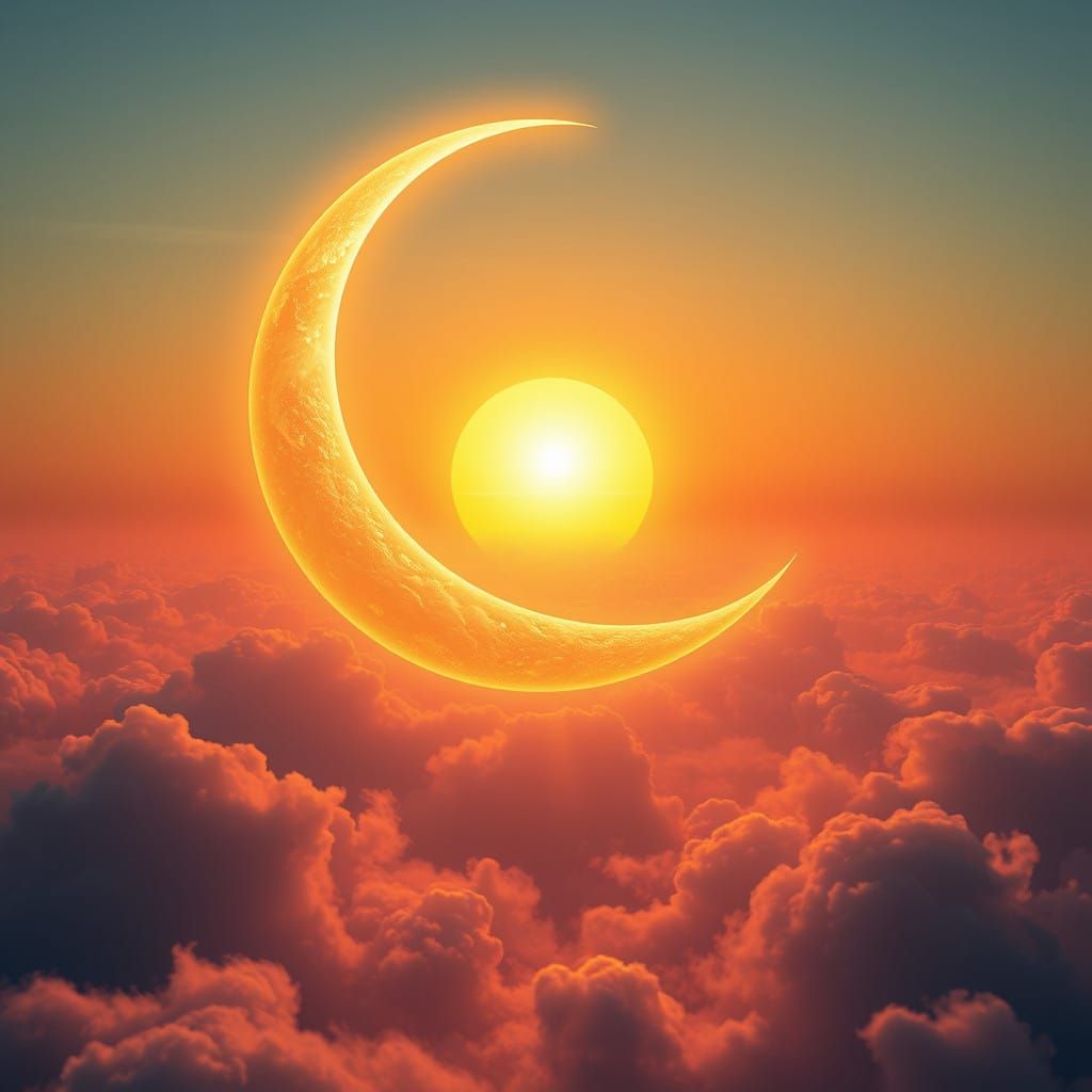 Celestial Harmony: Unity of Life and Death in Ethereal Light