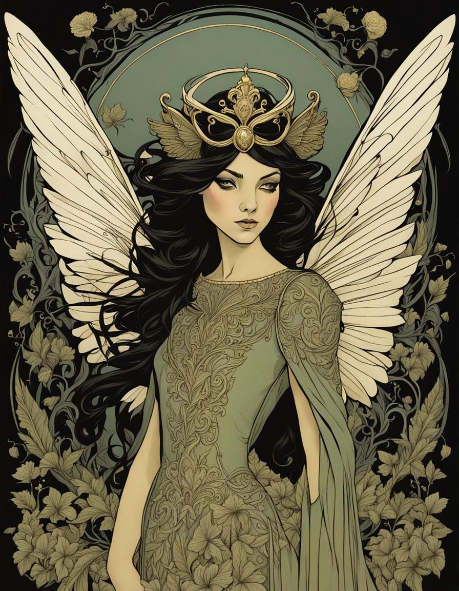 Majestic Fairy Queen with Wings Spread Wide