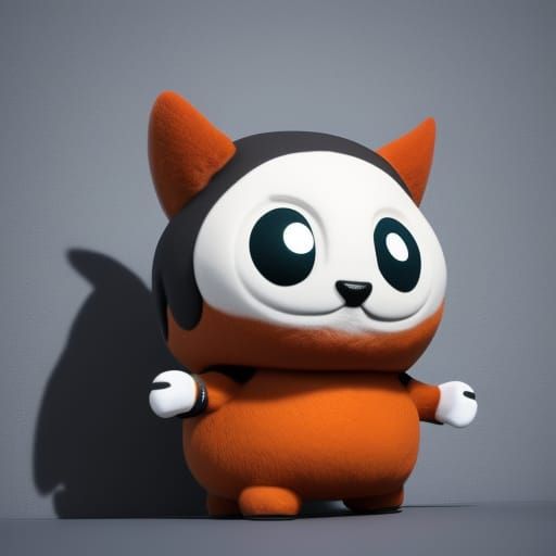 Cute Furry Serial Killer Squishmallow in Cel-Shaded Style