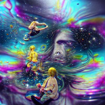 Holographic Cosmic Illustration in Mixed Media