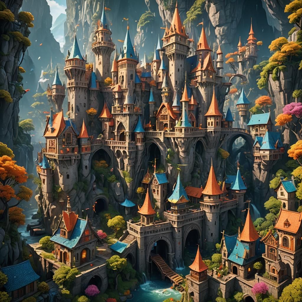 Fantastical Matte Painting in Deep Color
