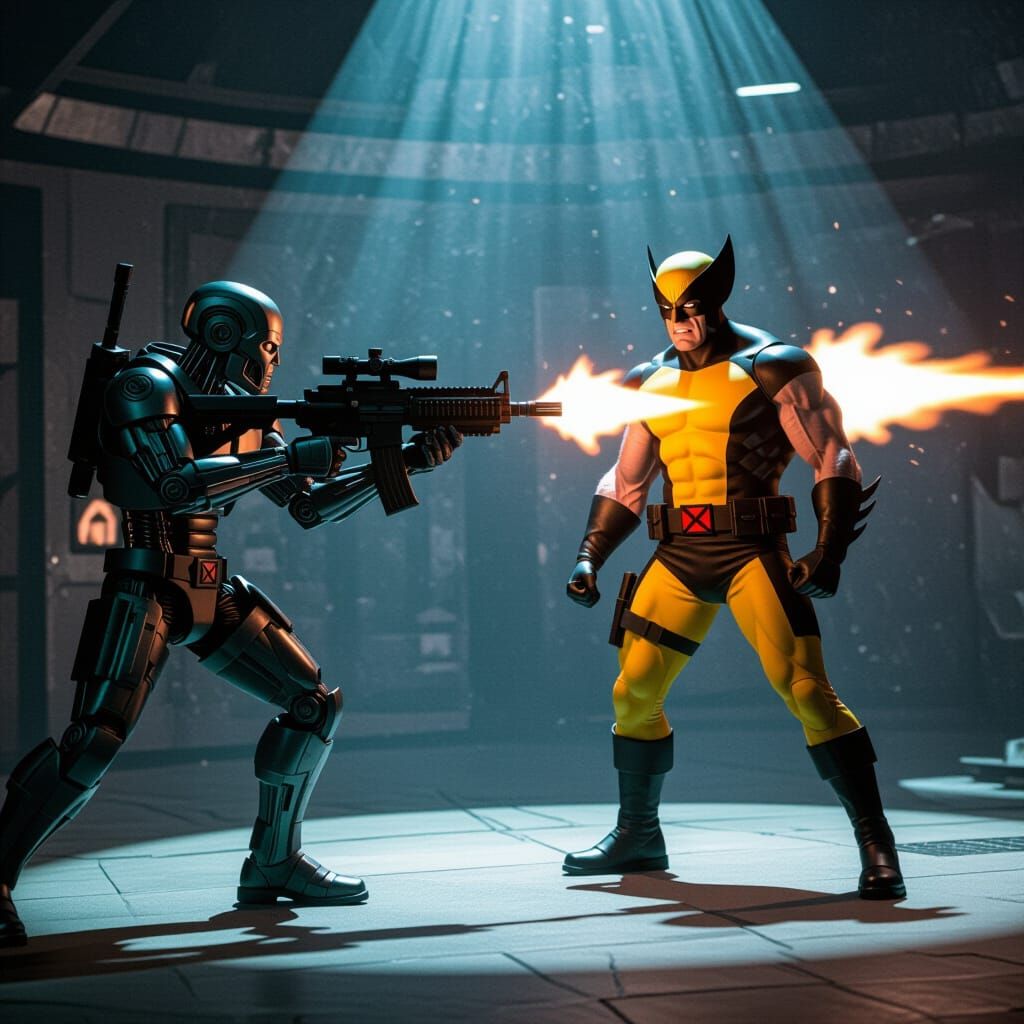 Cable vs Terminator: Sci-Fi Concept Art Showdown