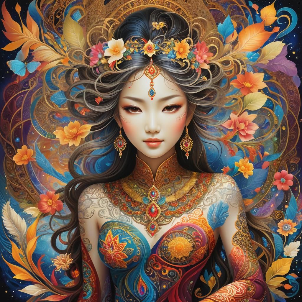 Enlightenment: Infinite Consciousness in Psychedelic Fractal...