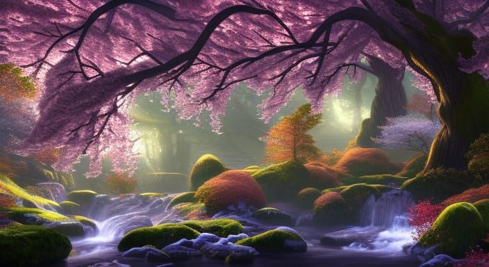 Four Seasons Fantasy Cave-Scape in Ultra-Realism