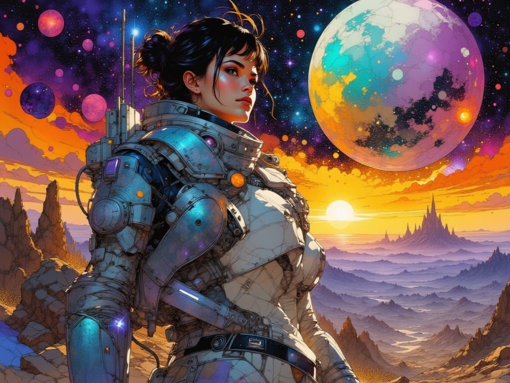 Astronaut Archaeologist Excavates Alien City in Cosmic Art S...