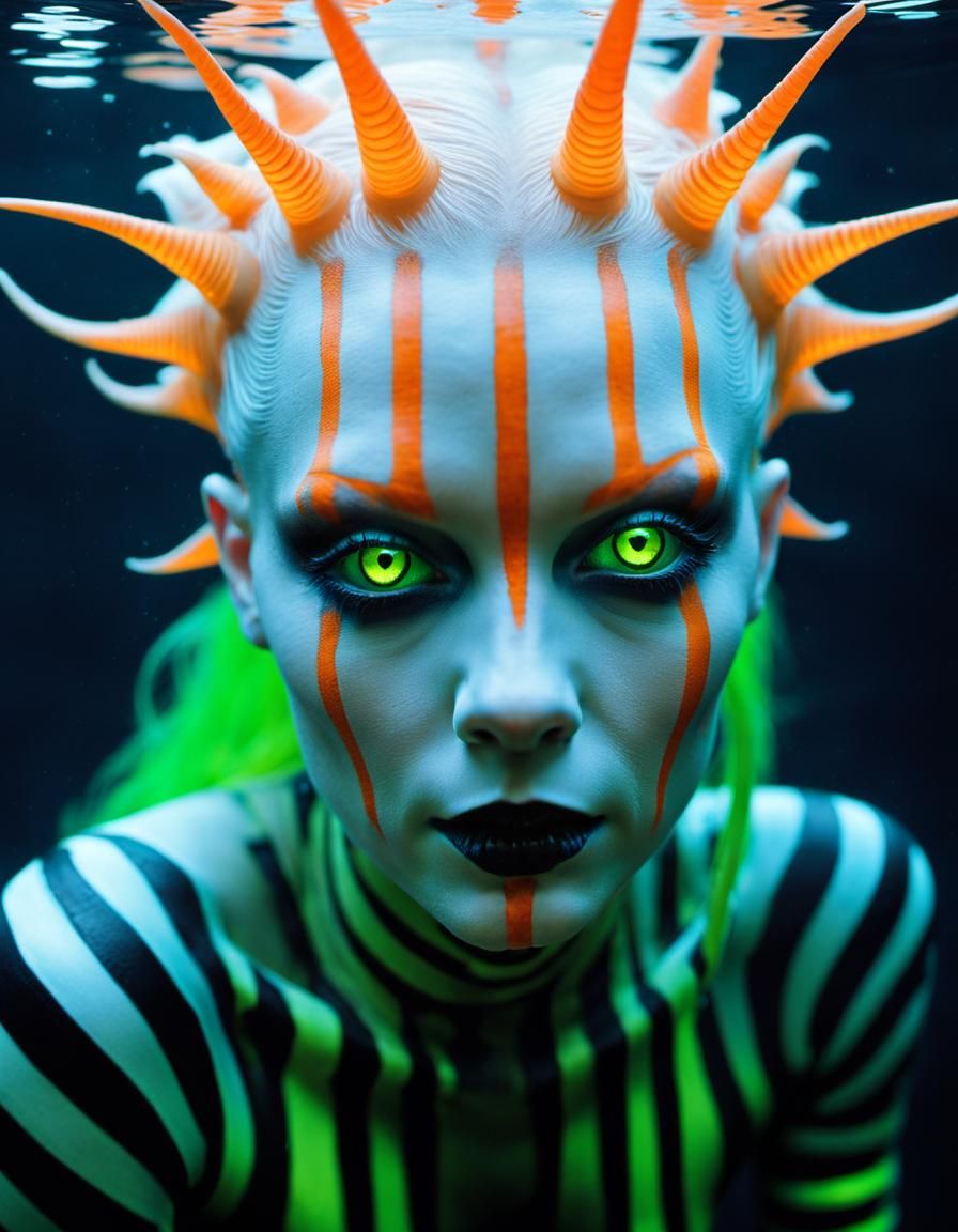 Cyberpunk viking girl