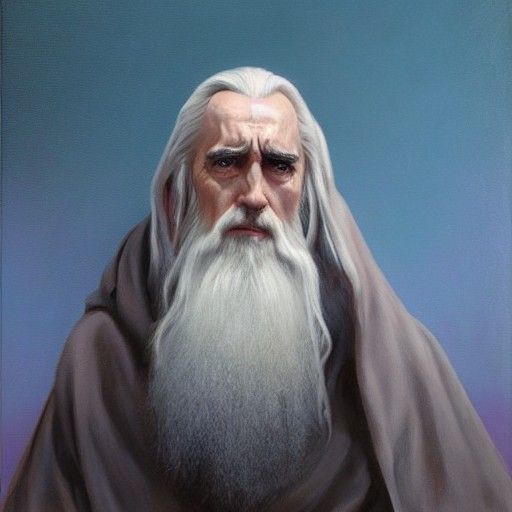 Saruman Oil Painting in Realistic Style