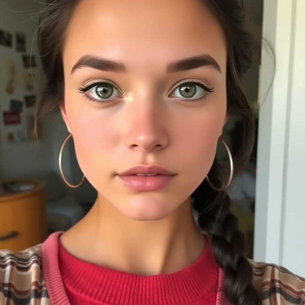Realistic Portrait of a Person with Clear Eyes