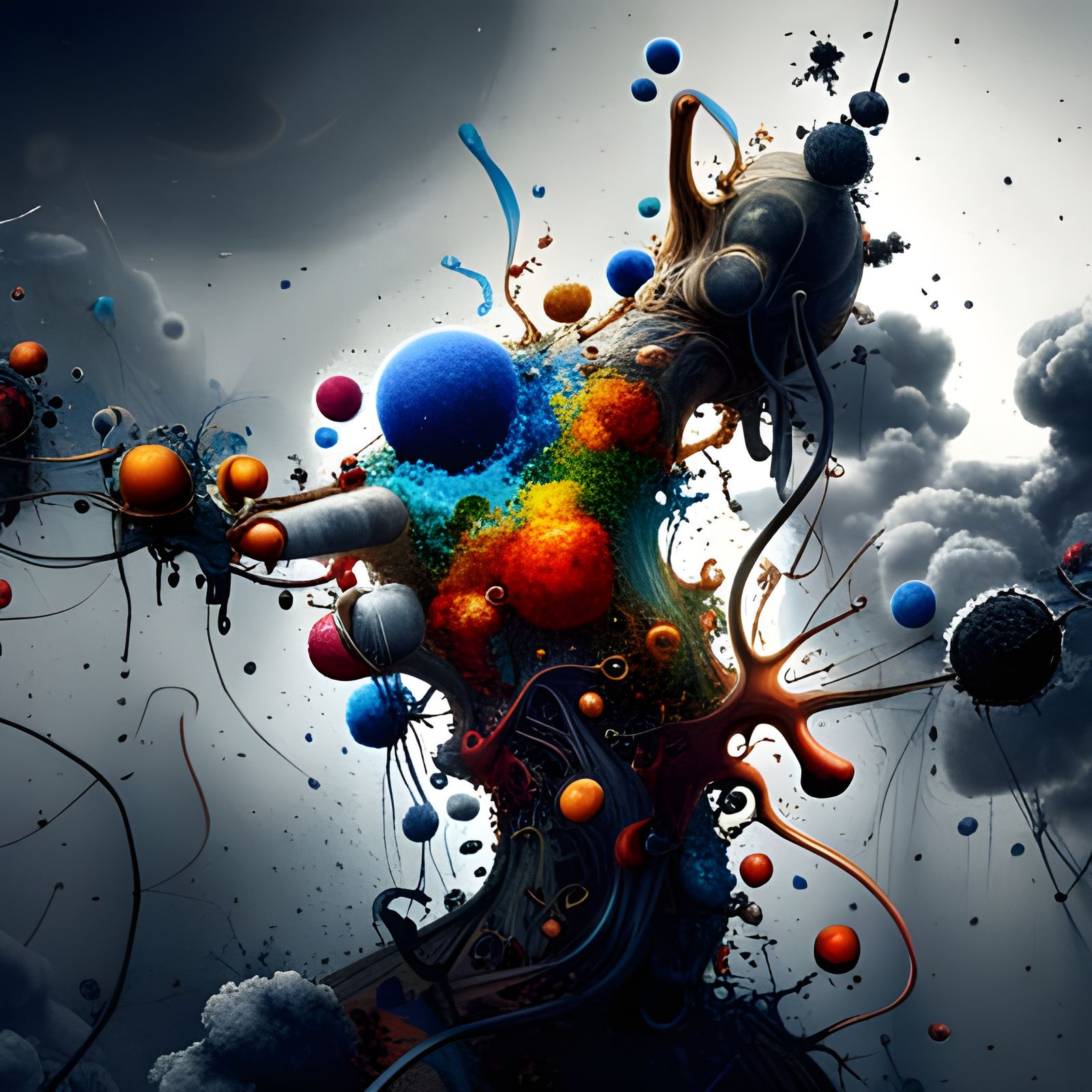 Abstract Art Dreamscape in Surrealist Style