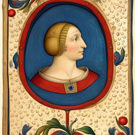 Illuminated Medieval Manuscript Parchment, Detailed Digital ...