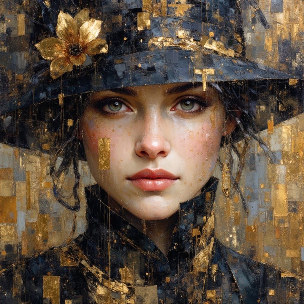 Surreal Mixed Media Collage in Renaissance Style