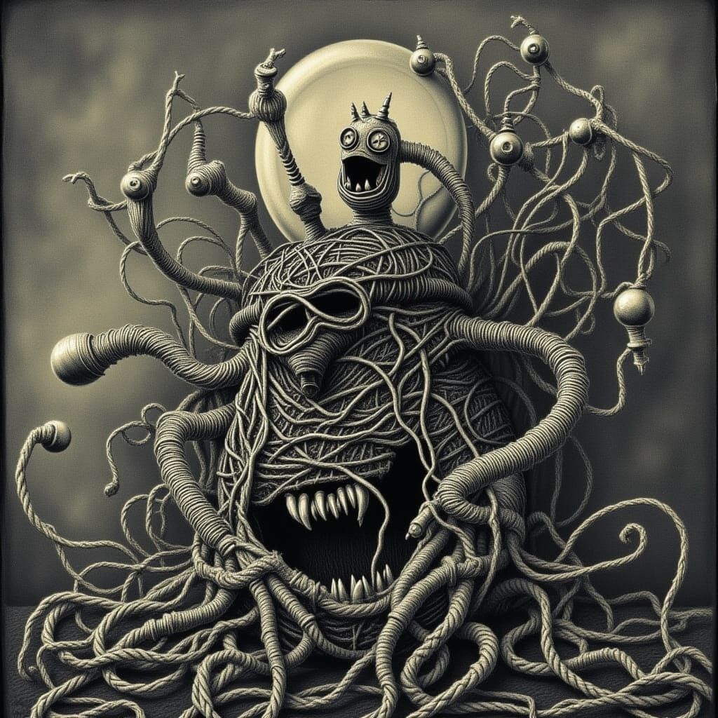 Twisted Wire Sculptures in a Wire Sea