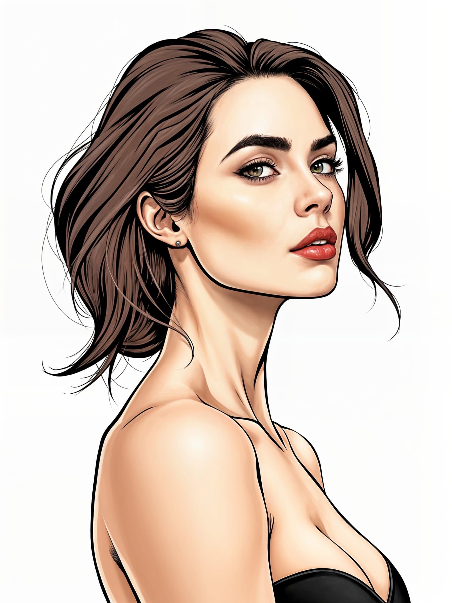 Ethereal European Goddess in Hyperrealistic Style