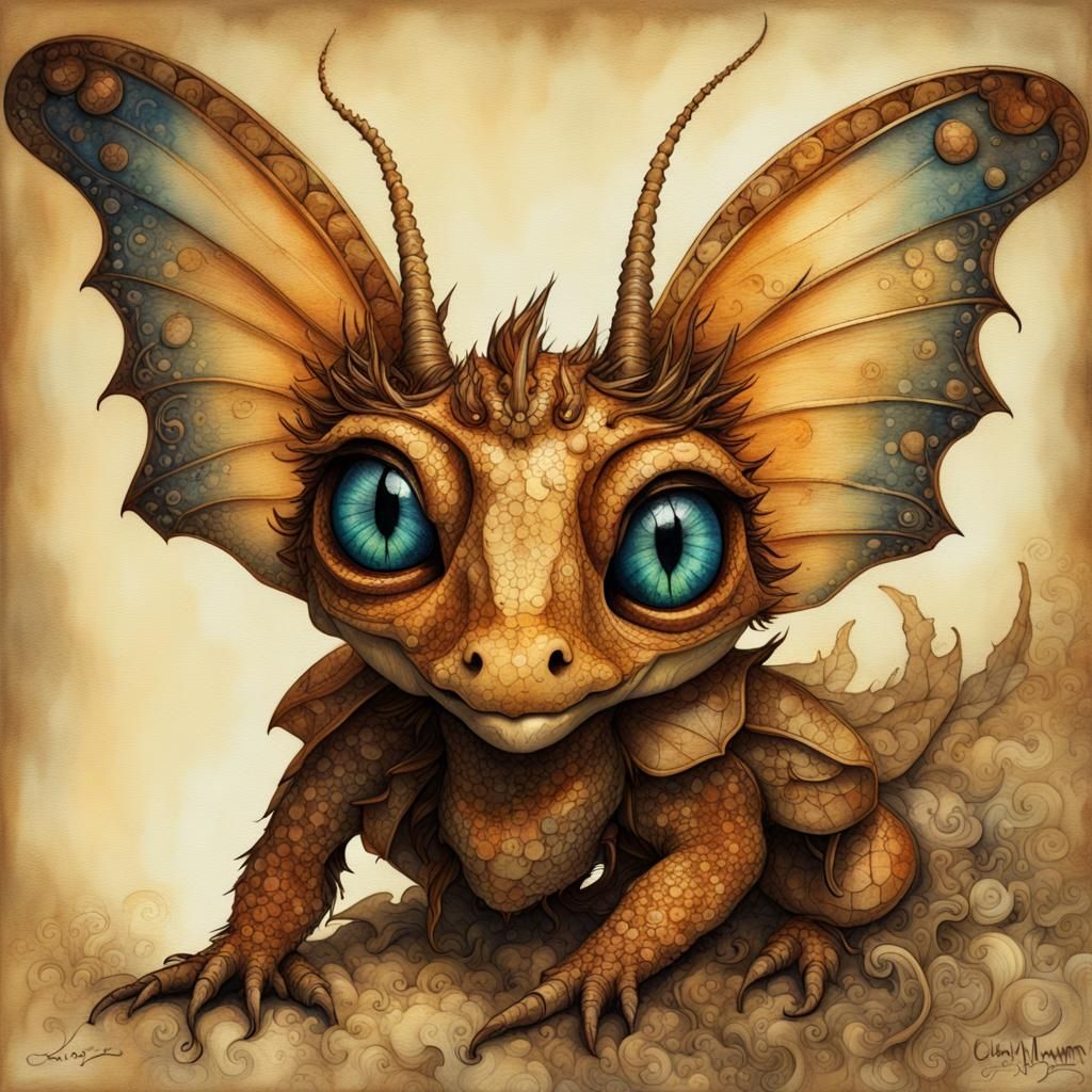 BABY DRAGON WITH BUTTERFLY EARS 2