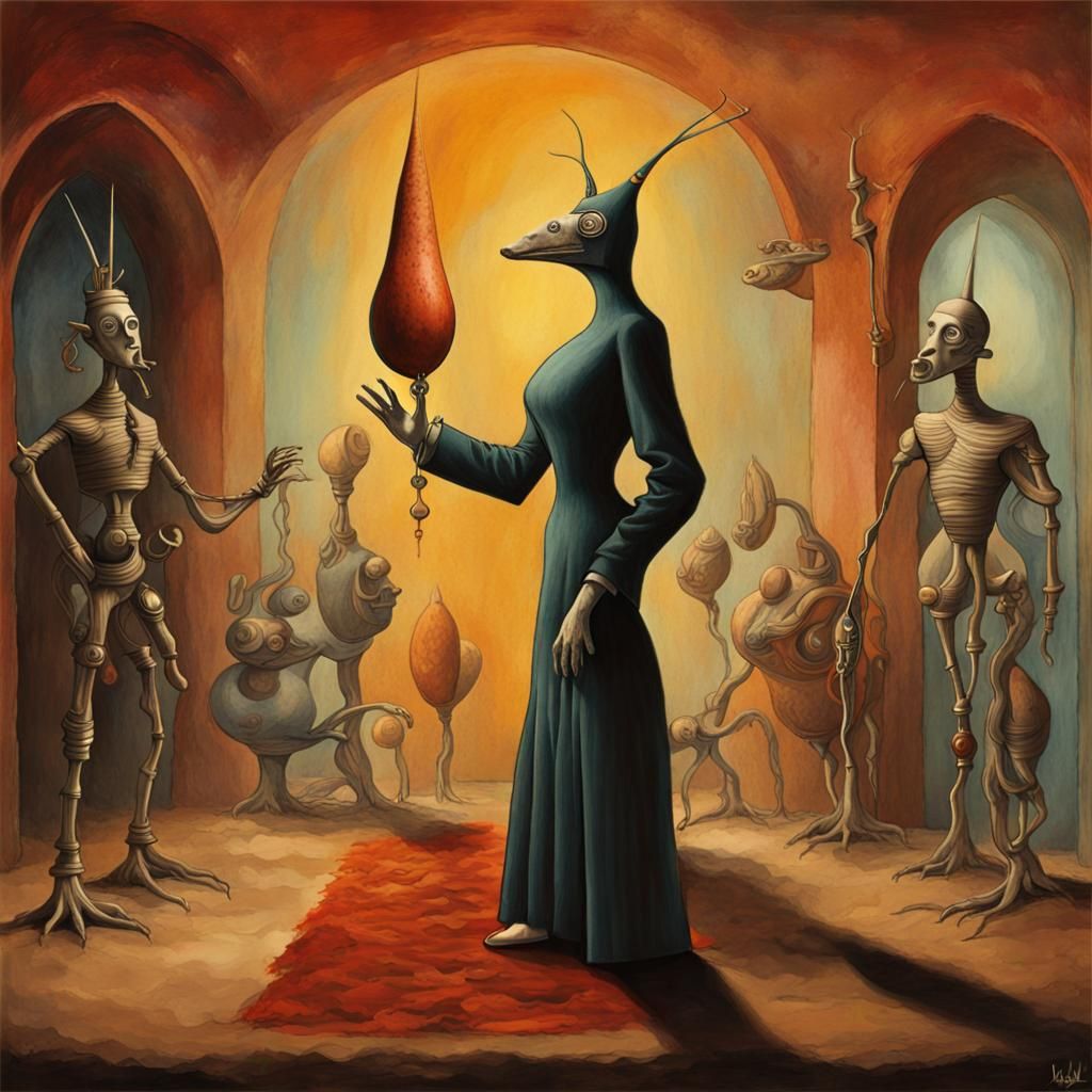 Surreal Dreamscape in Watercolor Style with Dynamic Lighting