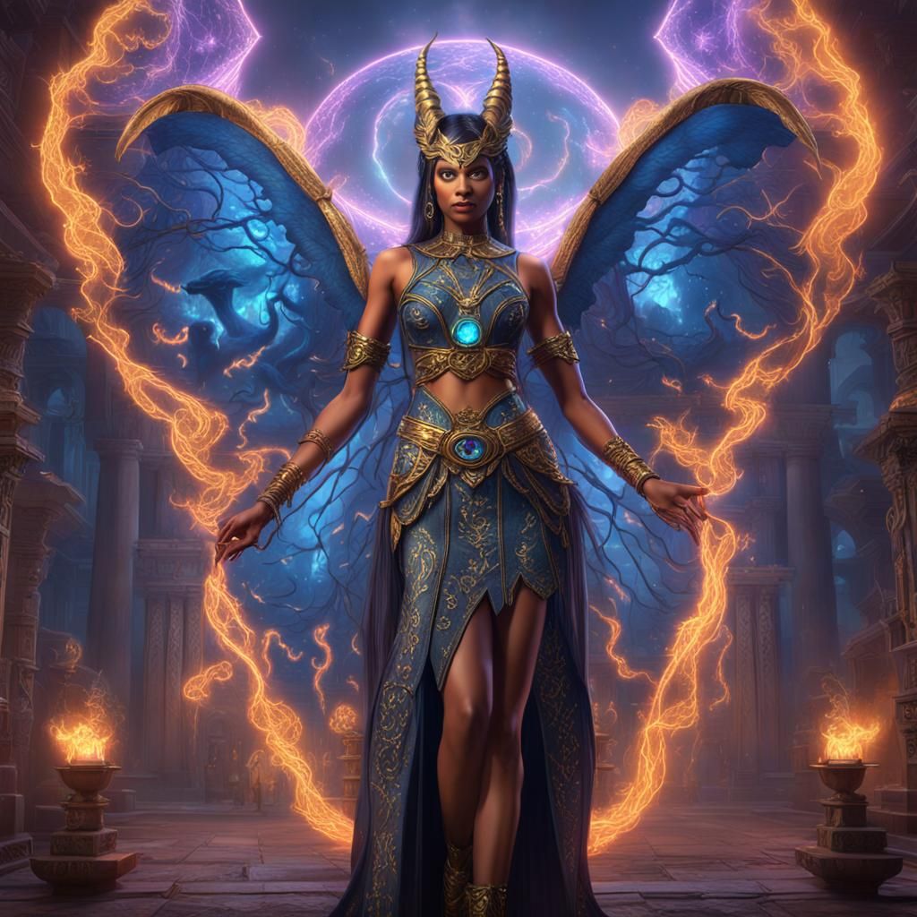 Fantasy Goddess in Detailed Digital Painting