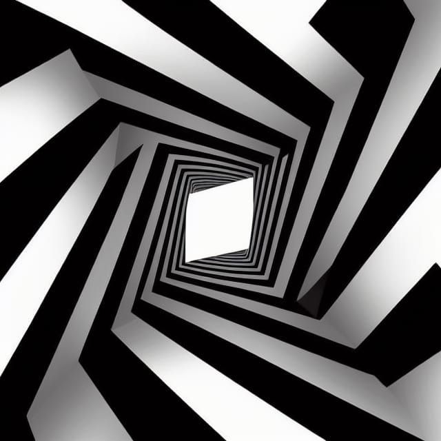 Abstract Speed Tunnel in Cubist Fantasy Style