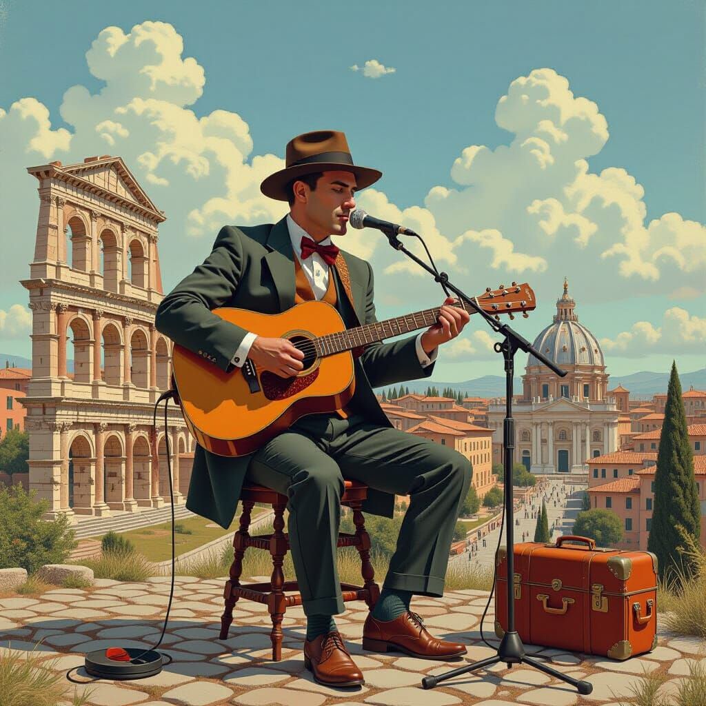 One-Man Band in Rome: Surreal Realism