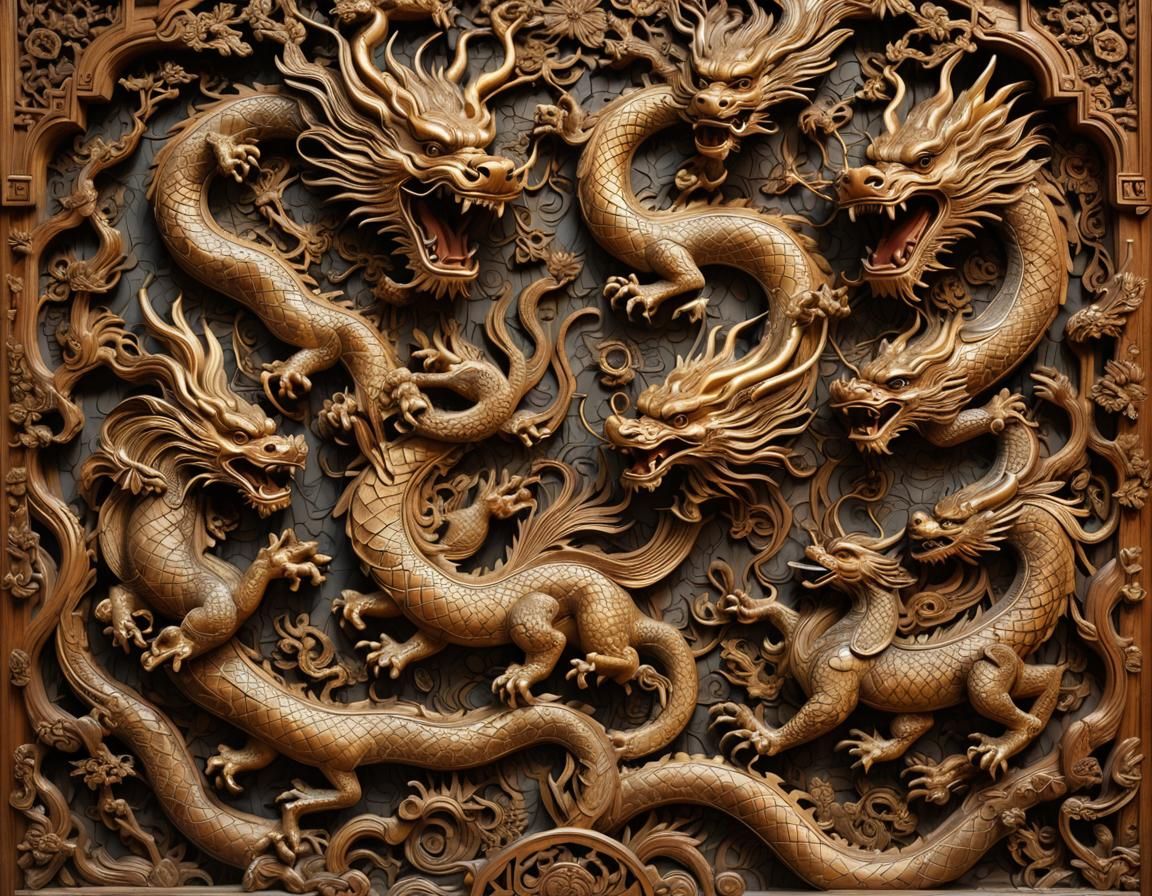 Chinese Tribes Clash: Ancient Woodcarving in 3D