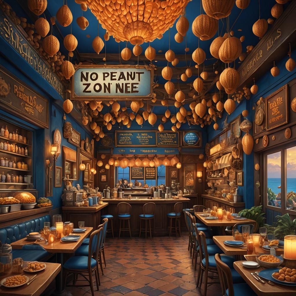 Paradoxical Peanut Restaurant in Fantasy Concept Art Style