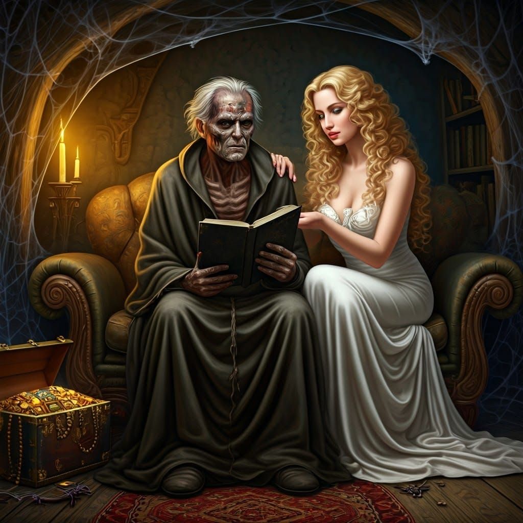 Surreal Dark Fantasy Scene in the Style of Frazetta, Giger, ...