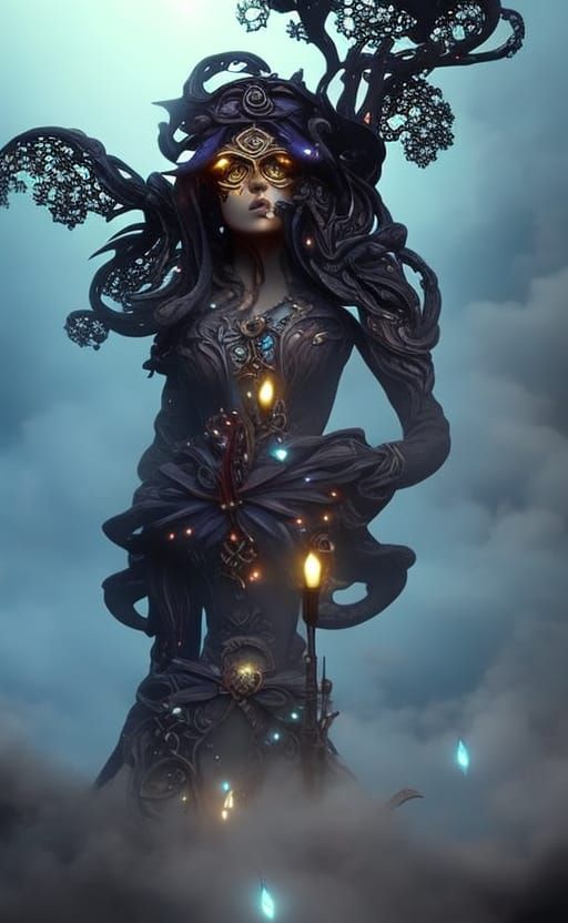 Peacock Colors Skull in Exploding Paint Splatter Art