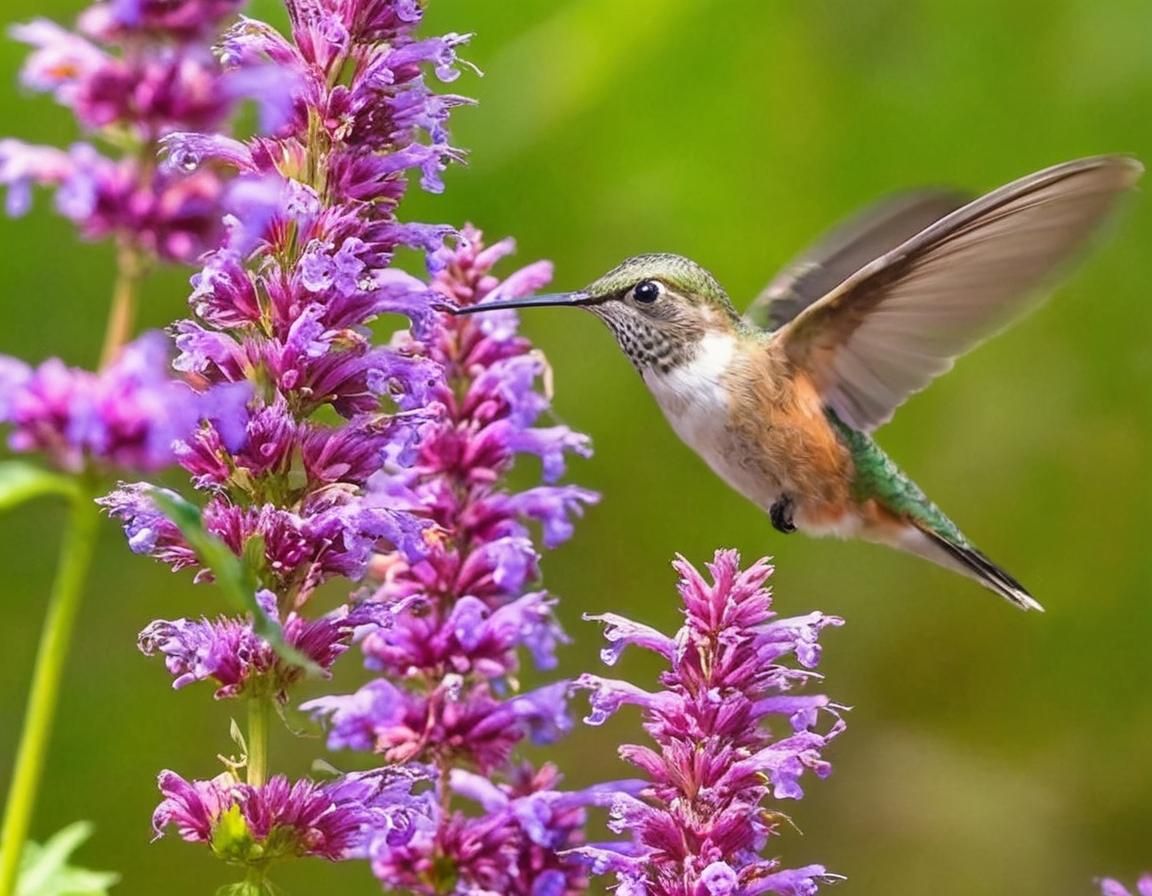 Hummingbird Garden: A Vibrant AI-Generated Scene