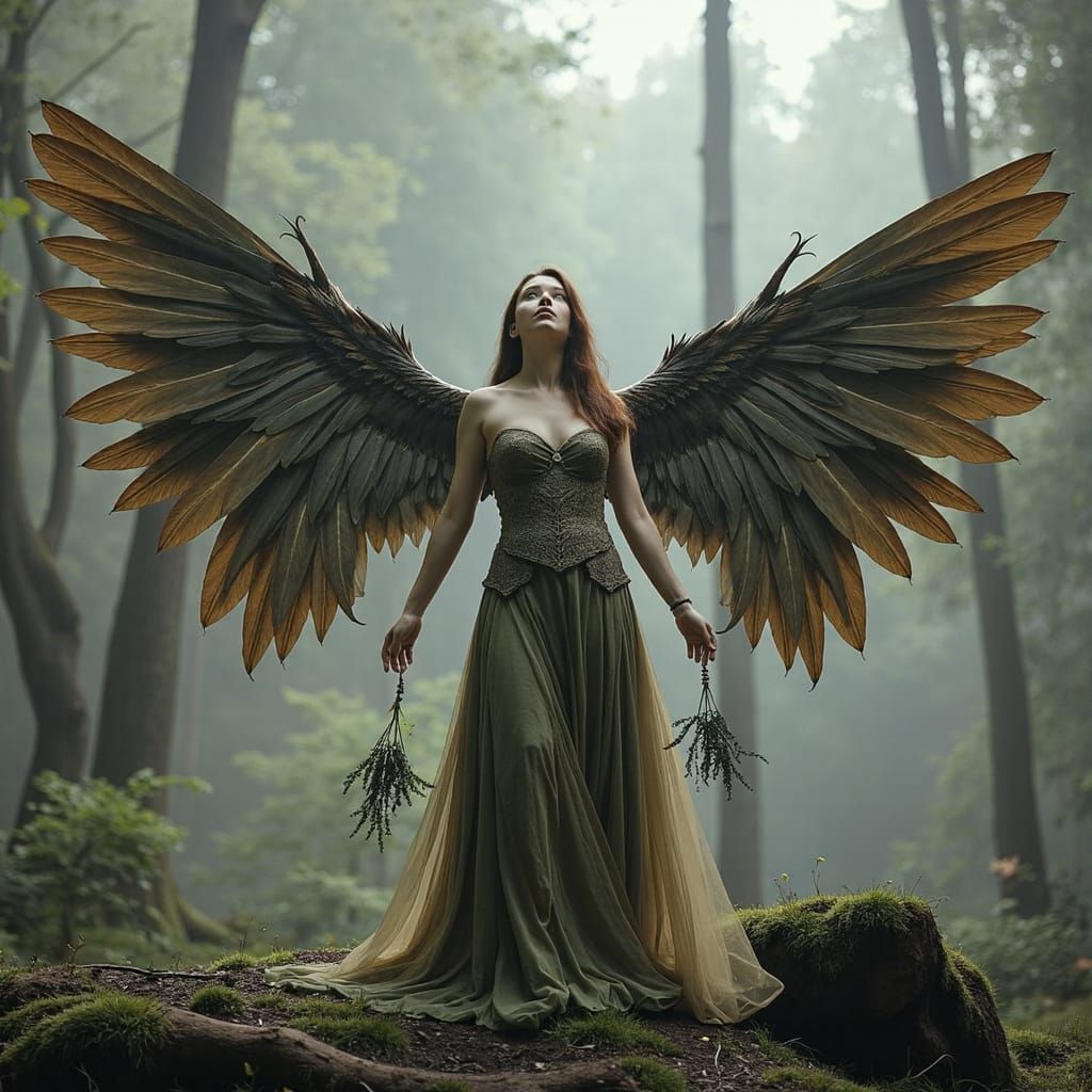 Mother Goddess of the Forest in a Naturalistic Style