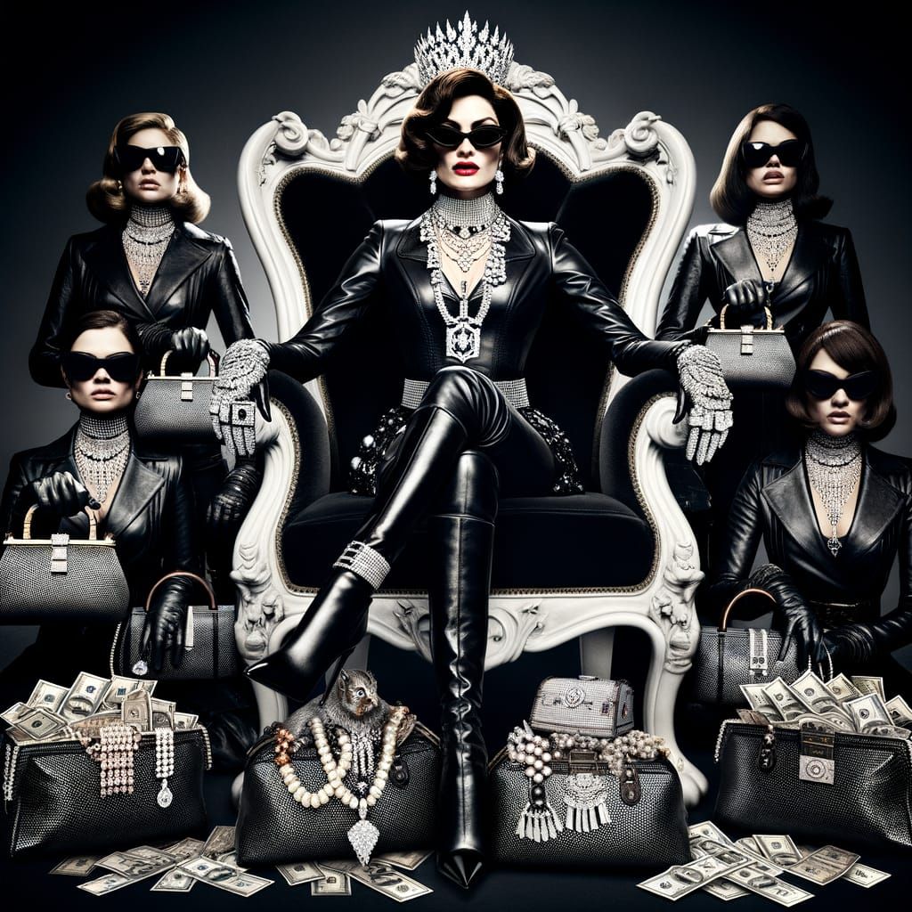 Leather Clad Burglar Queen on her Throne