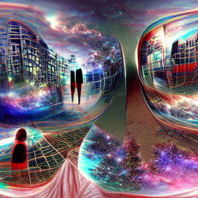 Abstract Alternate Realities Visualized by AI
