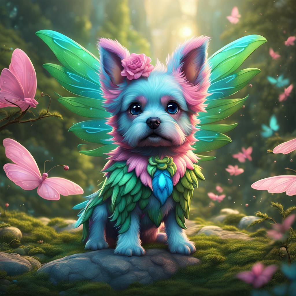 Cute fairy puppy