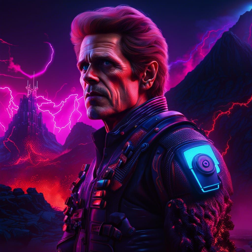 Willem Dafoe as a Far Cry Blood Dragon Villain
