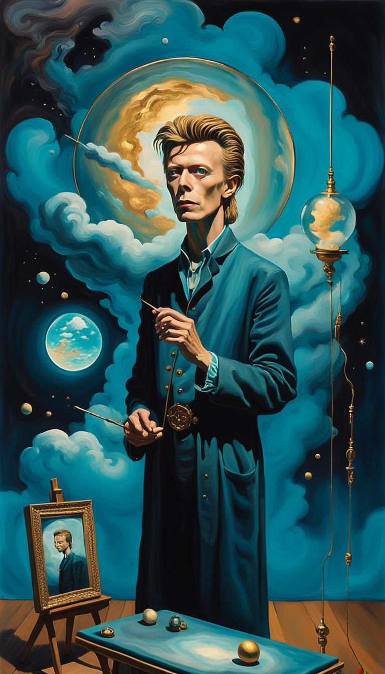 David Bowie as Cloud in Turquoise Surrealism