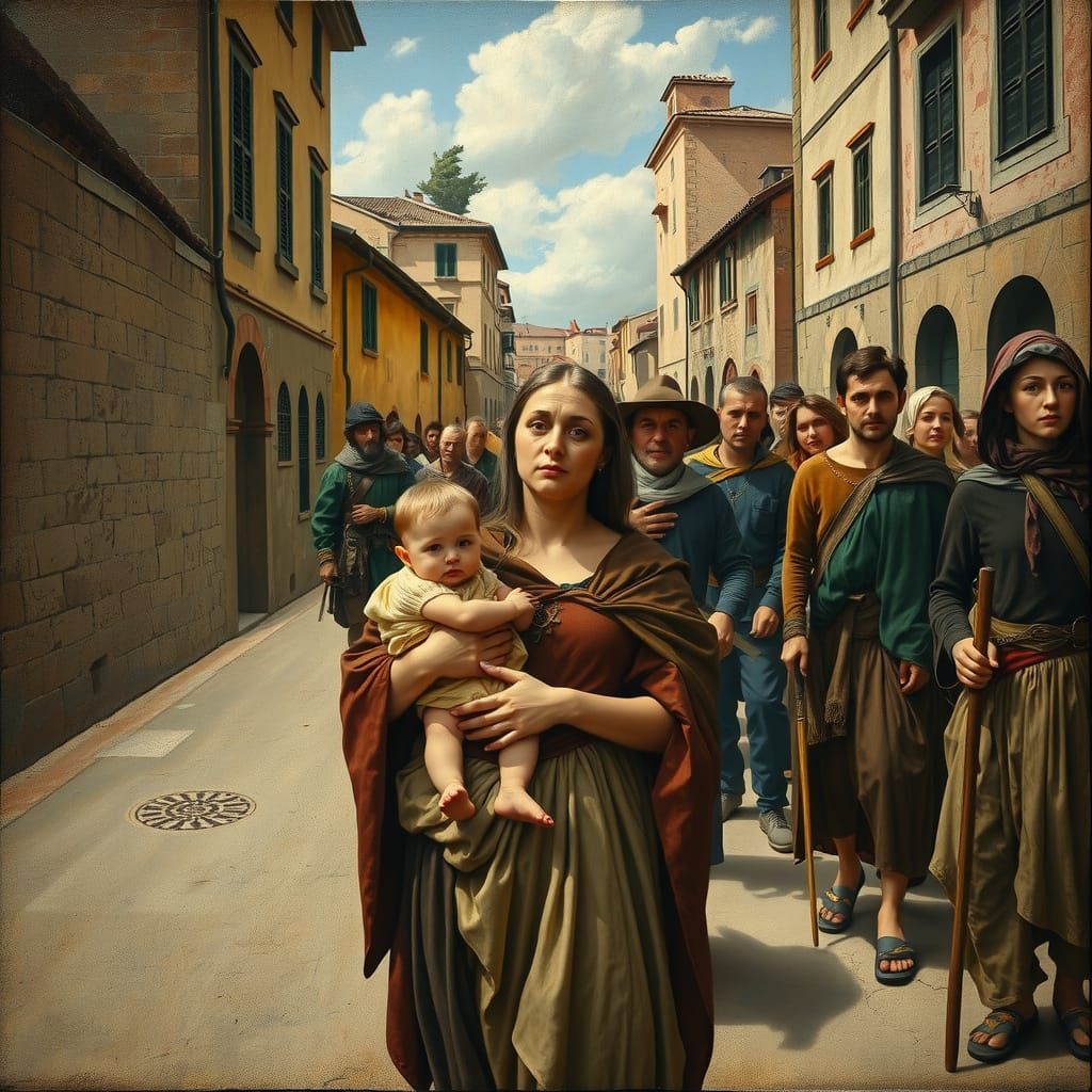 Medieval Peasants March Towards Freedom in Vibrant Renaissan...