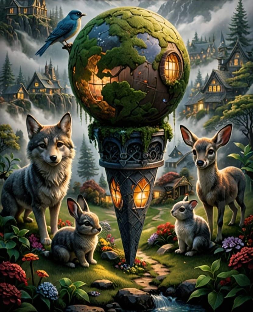 Ethereal Fantasy Landscape in Cinematic Hyperrealism