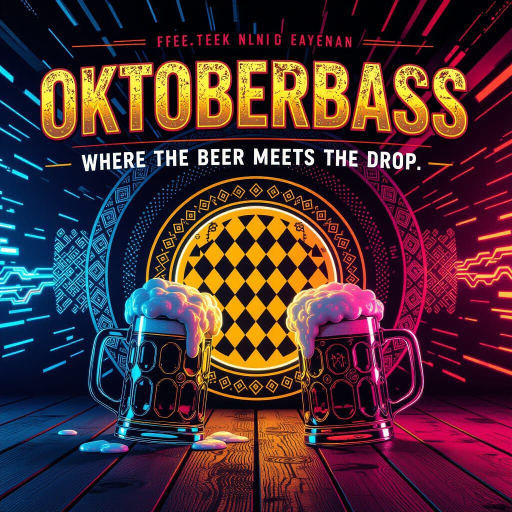 Oktoberbass Album Cover: Beer Meets Electronic Drop