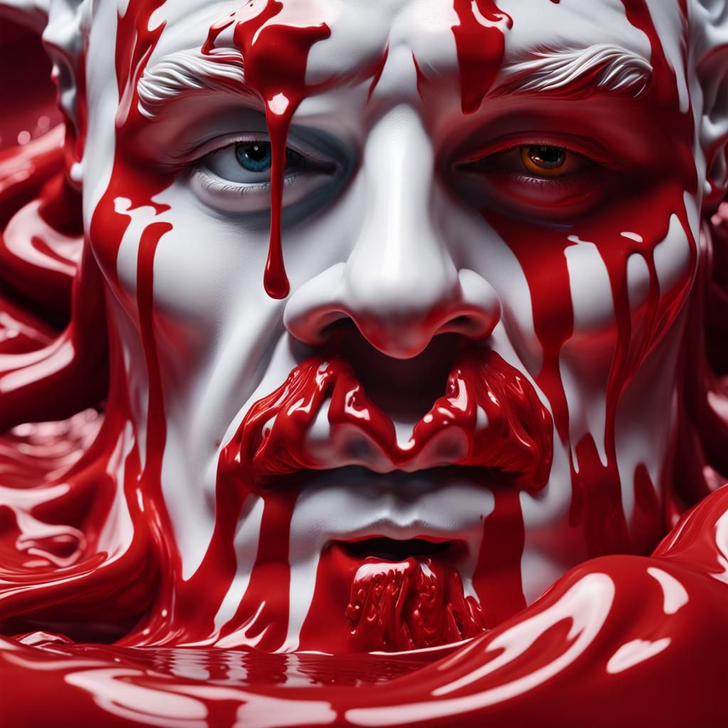 King's Face Emerges from Slime Pool